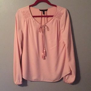 Pink long sleeve blouse